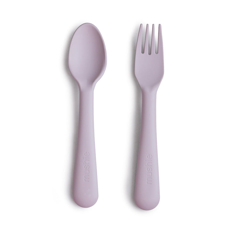 Mushie Bestek Fork Spoon | Soft Lilac