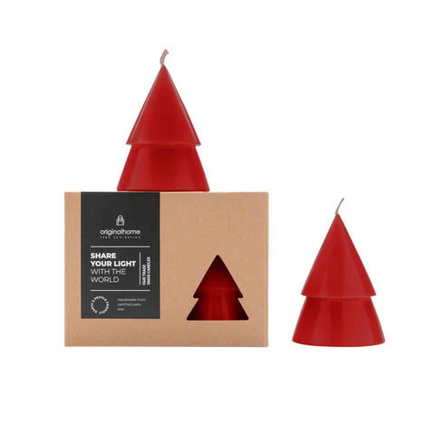 Original Home Xmas Tree Candle M Set 2 I Warm Red Licht Beschadigd*