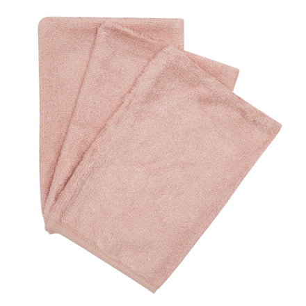 Timboo Set 3 Bamboo Washandjes | Misty Rose