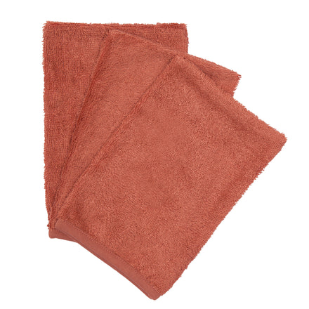 Timboo Set 3 Bamboo Washandjes | Apricot Blush