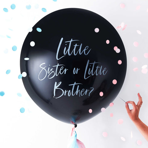 Ginger Ray Gender reveal ballon kit | Little Brother or Little Sister
