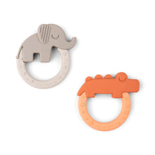 Done By Deer Bijtringen Tiny Teether 2-Pack | Deer Friends Papaye Sand