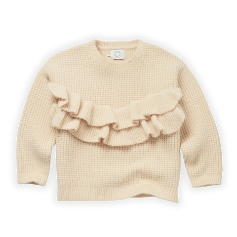 Sproet & Sprout Sweater Ruffle | Ivory *
