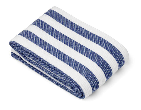 Liewood Macy Beach Towel Handdoek Stripe Surf Blue / White*