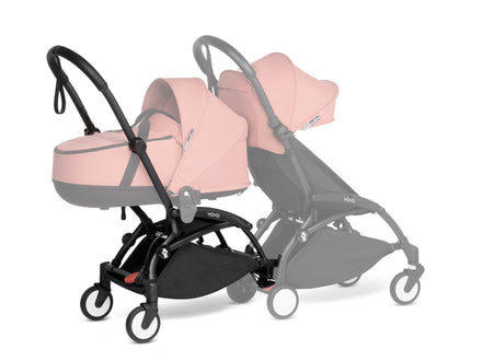 Babyzen YOYO Connect Lichte Dubbele Plooibuggy | Zwart Zonder Kap