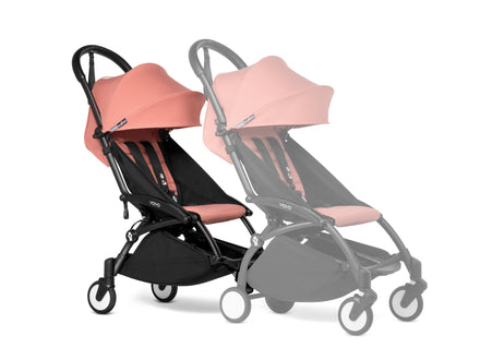 Babyzen YOYO Connect Lichte Dubbele Plooibuggy | Zwart Zonder Kap