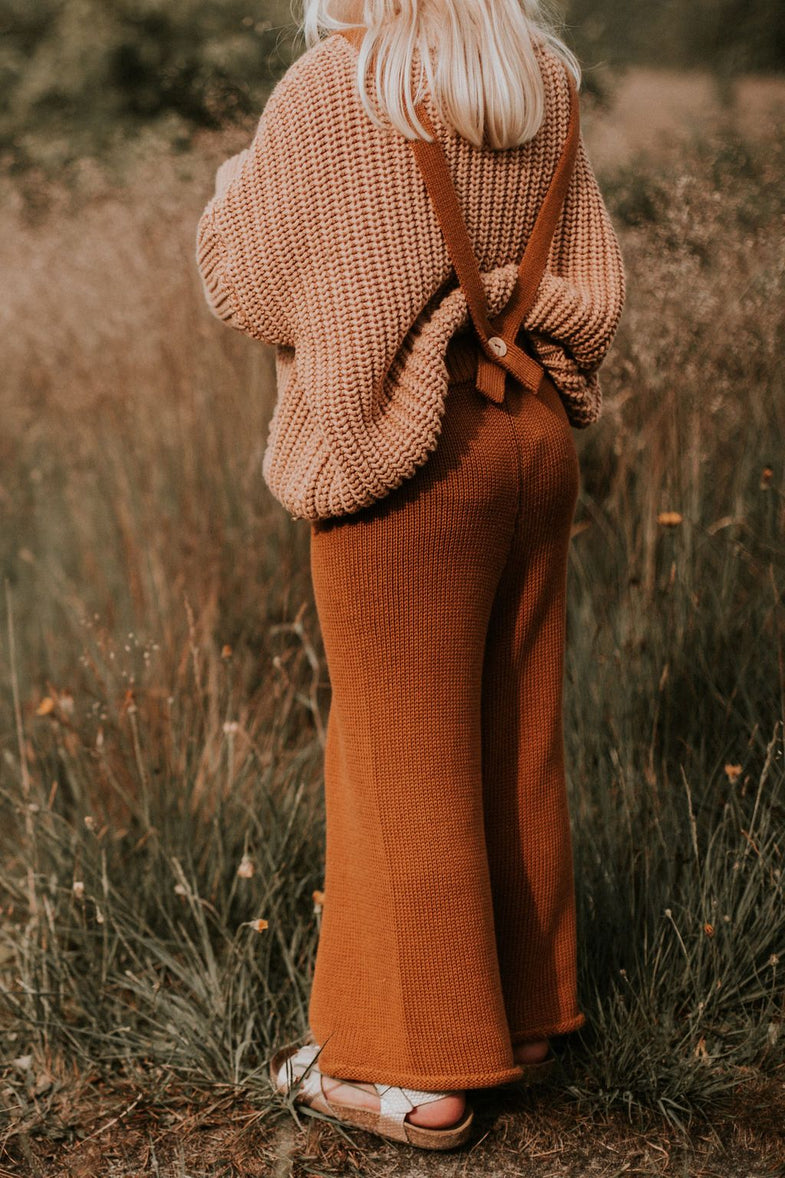 Yuki Chunky Knit Trousers | Rust *
