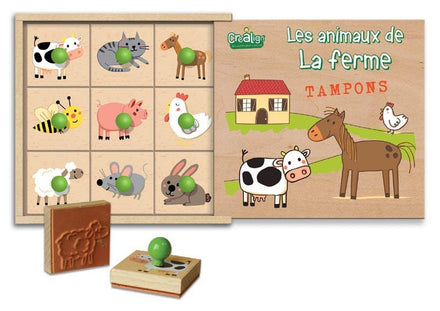 Stempel koffer set boerderij - DE GELE FLAMINGO - 1