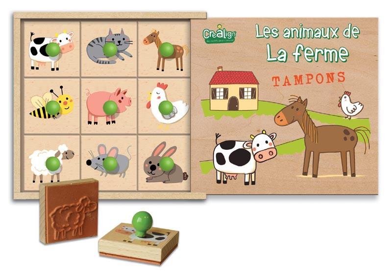 Stempel koffer set boerderij - DE GELE FLAMINGO - 1