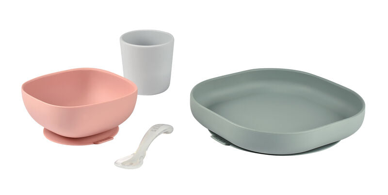 Beaba Siliconen eetset | Pink