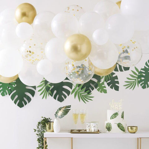 Balloon arch 55 ballonnen - boog Gold Chrome*