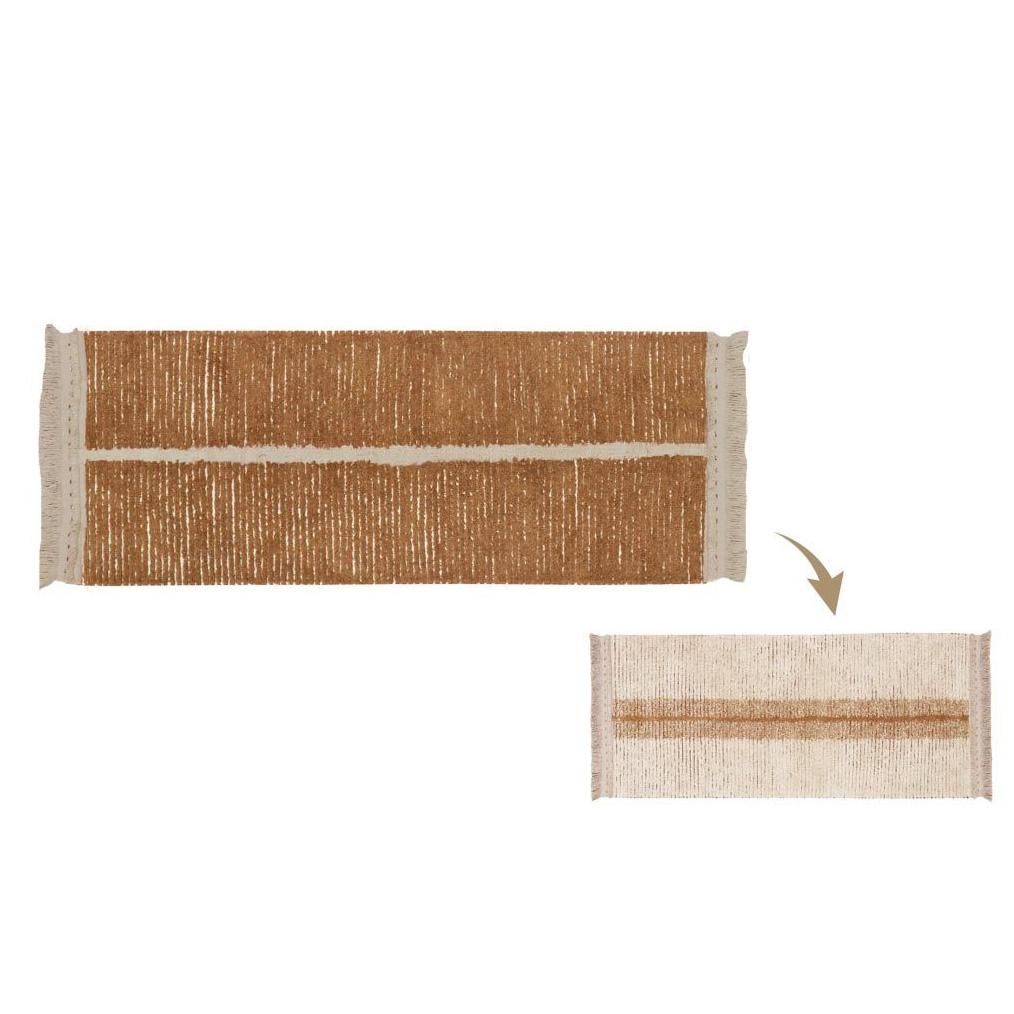 Lorena Canals machinewasbaar Reversible Tapijt 80x230cm | Duetto Toffee