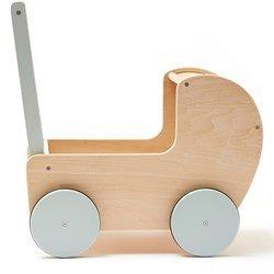 Kid's concept poppenwagen met bedset hout Nature