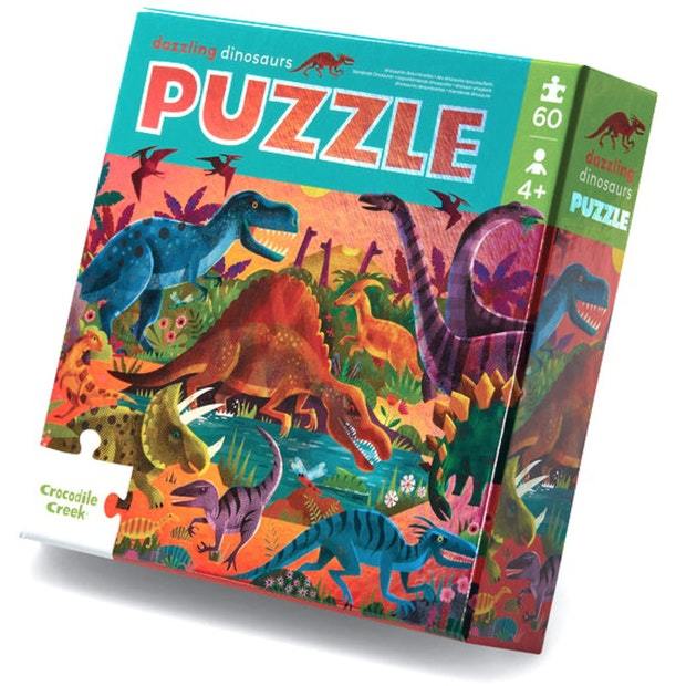 Crocodile Creek puzzel 60 stukken - Dazzling Dino