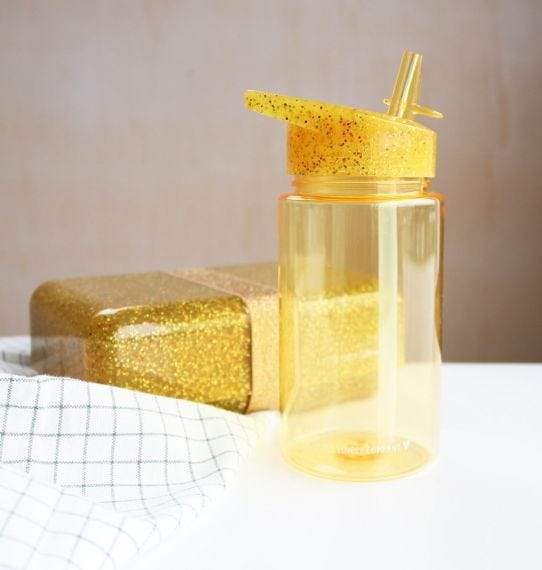 A Little Lovely Company drinkfles | Glitter Gold