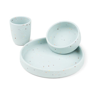 Done By Deer Silicone Eetset | Confetti Blue