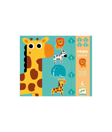 Djeco Set van 4 puzzels | In De Jungle