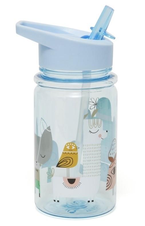 Petit Monkey drinkfles Lama & Friends Blue - DE GELE FLAMINGO - Kids concept store 