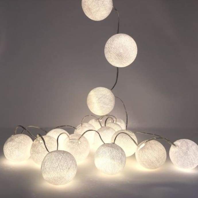 Cotton Ball Lights Lichtslinger 35 stuks - White