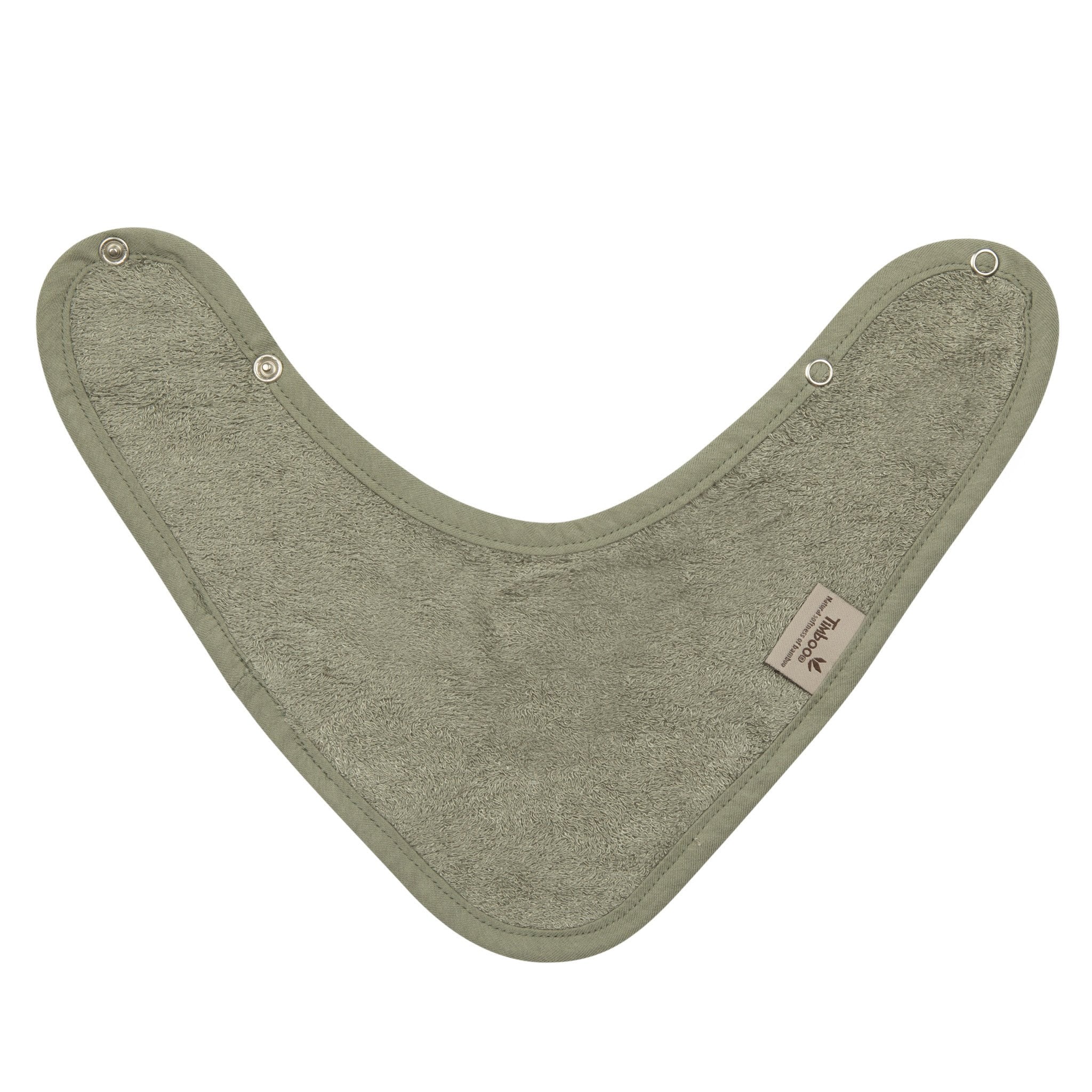 Timboo Bandana Slab Bamboe Kwijlsjaaltje Dubbele Laag | Whisper Green