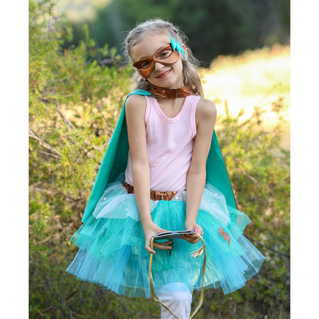 Great Pretenders Super-Duper Tutu + Cape + Masker 4-6 jaar
