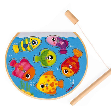 Janod houten puzzel visspel - Speedy Fish