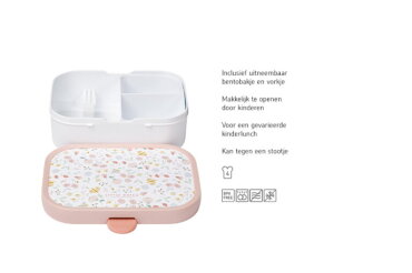 Mepal Little Dutch Lunchbox Campus Met Vakjes | Flowers & Butterflies