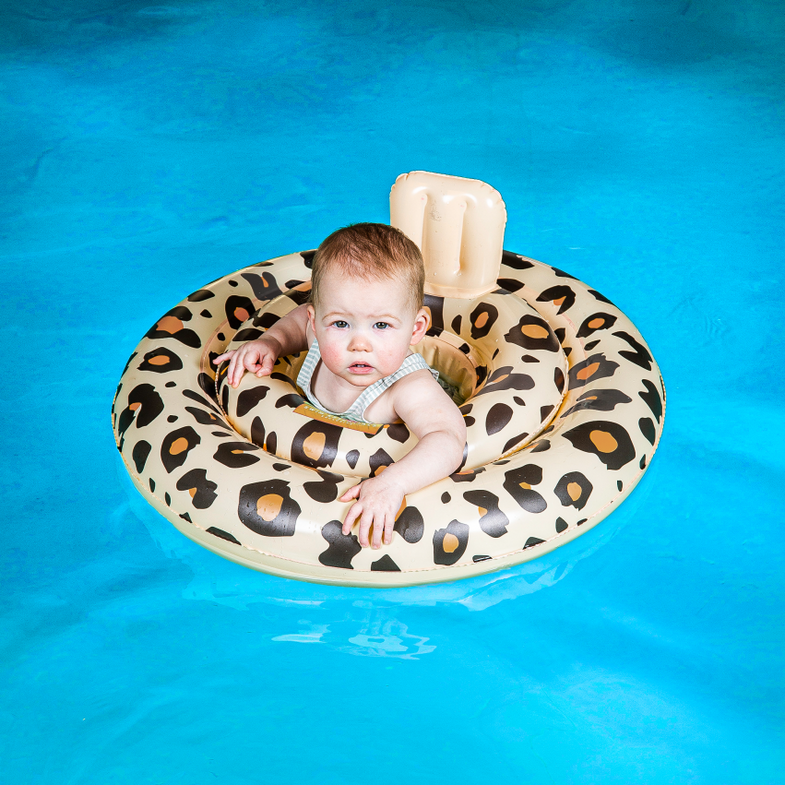 Swim Essentials Baby Swim Seat 0-1 jaar | Beige Leopard