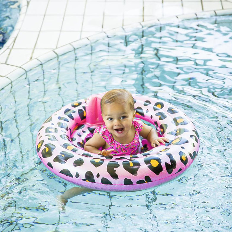 Swim Essentials Baby Swim Seat 0-1 jaar | Rose Leopard *
