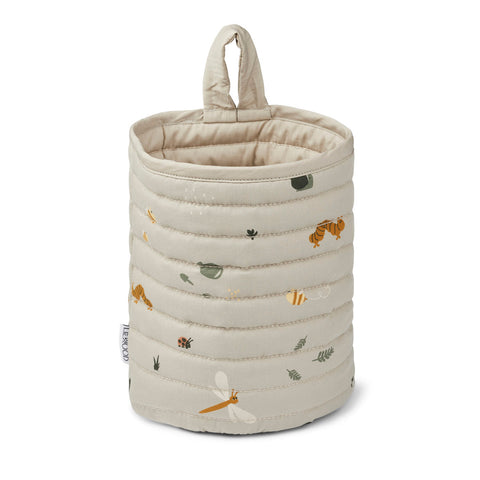 Liewood Faye Quilted Basket | Nature/ Mist Mix  *