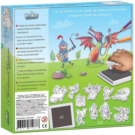Stempel set Ridders en draken - DE GELE FLAMINGO - 2