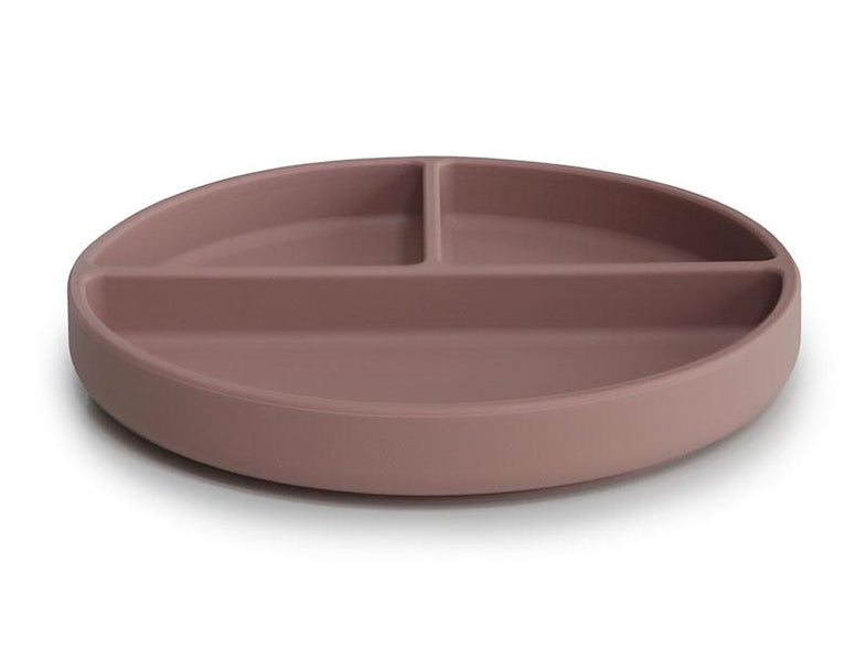 Mushie Silicone Bord Rond Met Zuignap | Cloudy Mauve