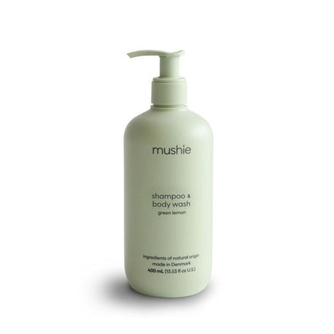 Mushie zachte baby Shampoo & Body Wash 400ml - Green Lemon