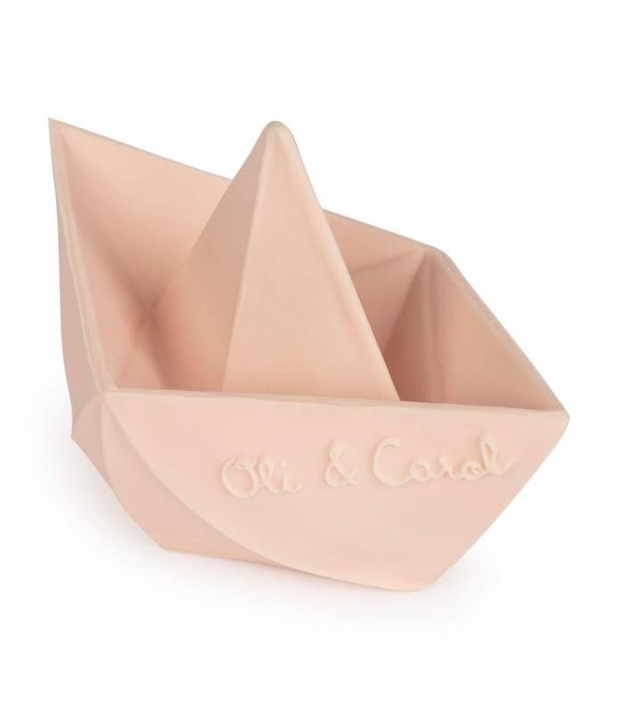 Oli & Carol Badspeeltje origami bootje nude - DE GELE FLAMINGO - Kids concept store 
