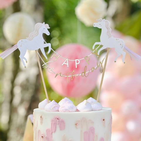 Ginger Ray Cake topper Happy Birthday | Unicorn
