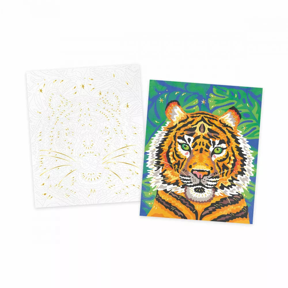 Janod Knutselset Aquarel Schilderen Op Nummer | Tijgers