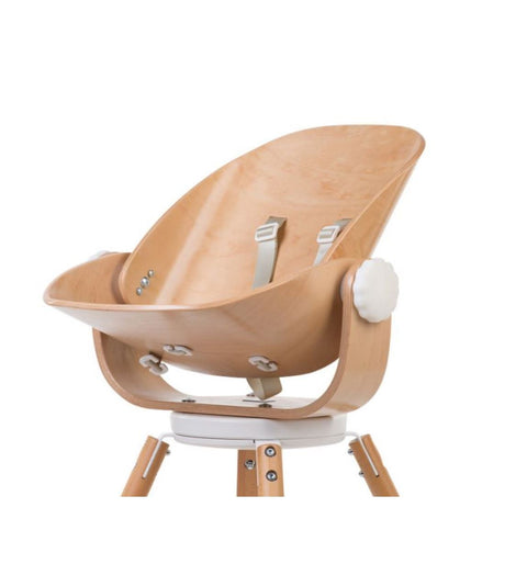 Childhome EVOLU - Wood Rock newborn seat naturel - white  *