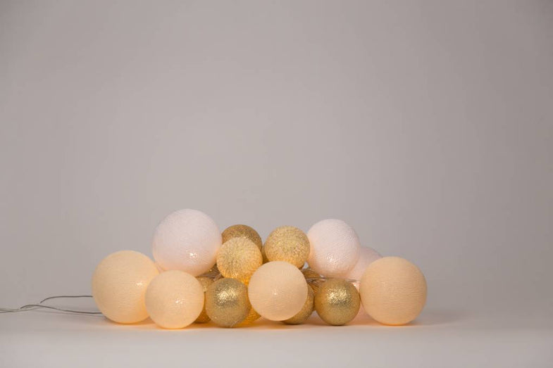 Cotton Ball Lights Lichtslinger 20 stuks - Premium Touch Of Gold