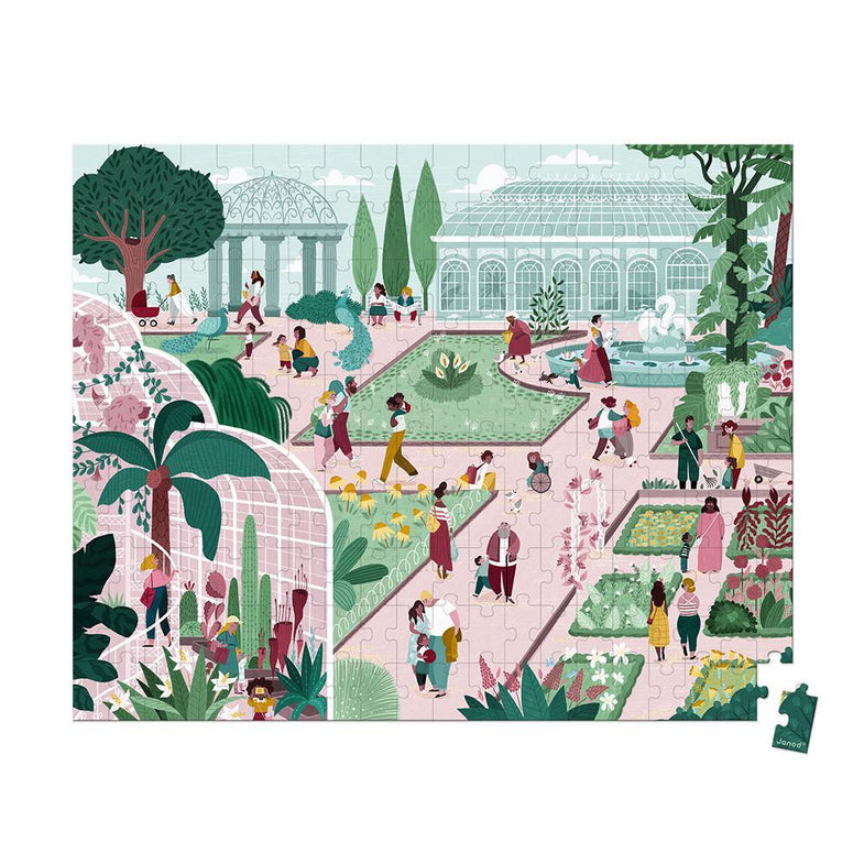 Janod koffertje puzzel 200 stuks - Botanical Garden