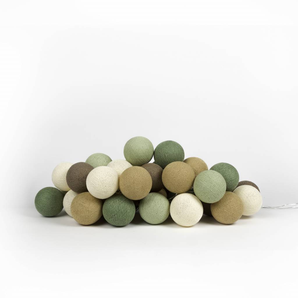 Cotton Ball Lights Lichtslinger 20 stuks - Forest Green