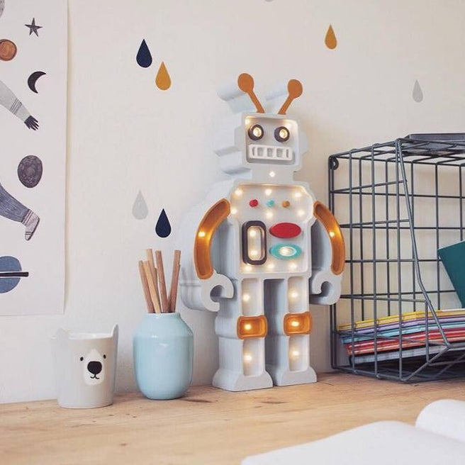 * Little Lights Lamp Robot | Grey Mustard