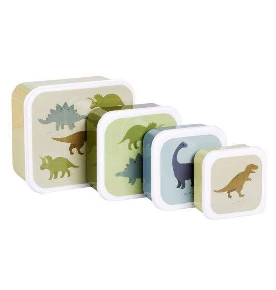 A Little Lovely Company Lunch & Snack Box Set | Dinosaurussen