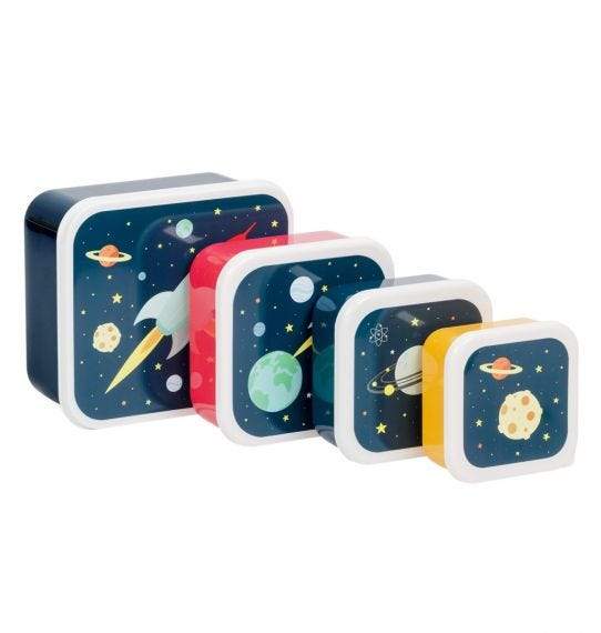 A Little Lovely Company Lunch & Snack Box Set | Space