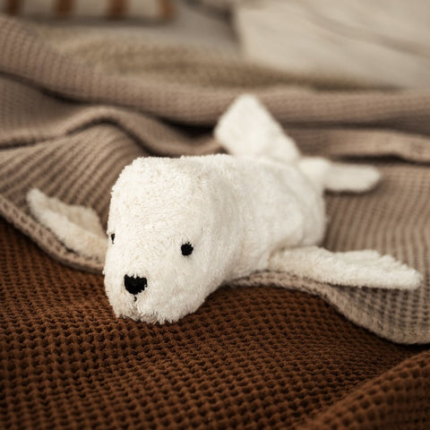 Knuffel Warmtekussen Met Kersenpitjes | Zeehondje Small White