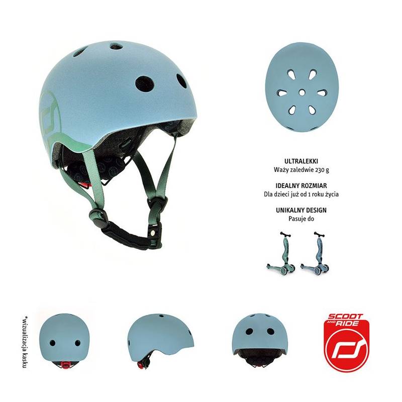 Scoot and Ride Helm X SMALL - Steel