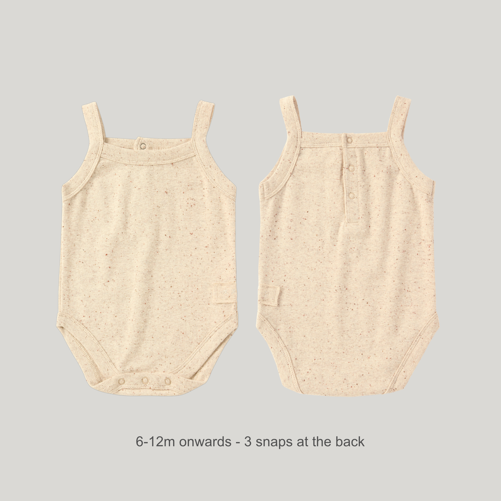 Susukoshi Romper | Beige Speckled