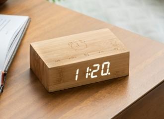 Gingko Flip Click Clock | Bamboo