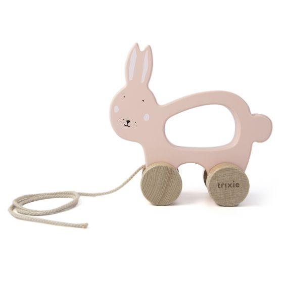 Trixie houten trekdiertje | Mrs Rabbit