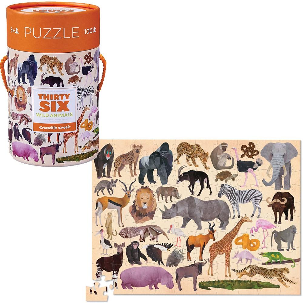 Crocodile Creek Puzzel 100st | Wild Animals